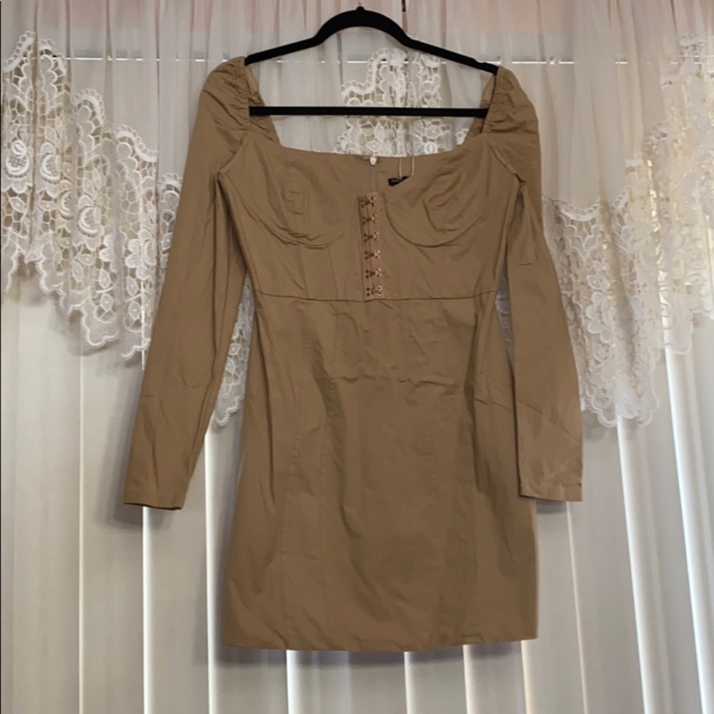 Fashion Nova Beige Dress